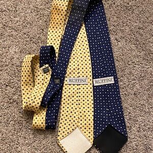 Ruffini Yellow and Blue Men's Tie Set